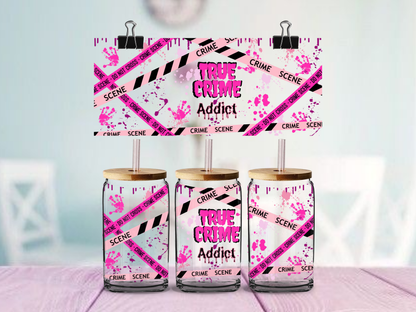 True Crime | UV DTF Wrap for Cups | Ready to Apply Permanent
