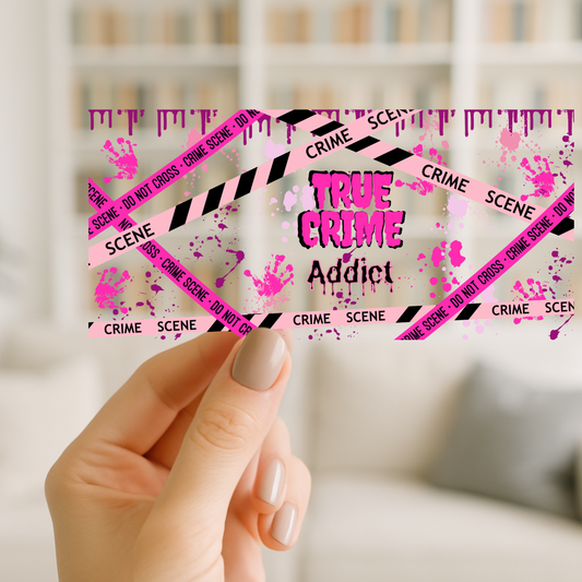 True Crime | UV DTF Wrap for Cups | Ready to Apply Permanent