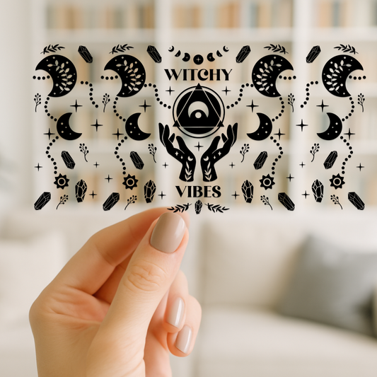 Witchy Vibes | UV DTF Wrap for Cups | Ready to Apply Permanent