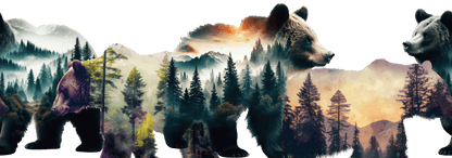 Woodlands Bear | UV DTF Wrap for Cups | Ready to Apply Permanent