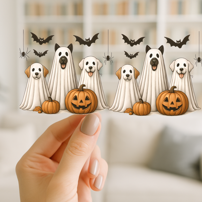 Pup Ghosts | UV DTF Wrap for Cups | Ready to Apply Permanent