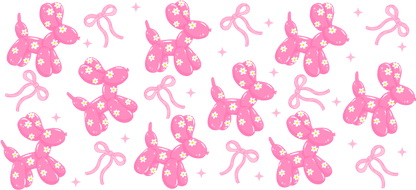 Balloon Dog Pink | UV DTF Wrap for Cups | Ready to Apply Permanent