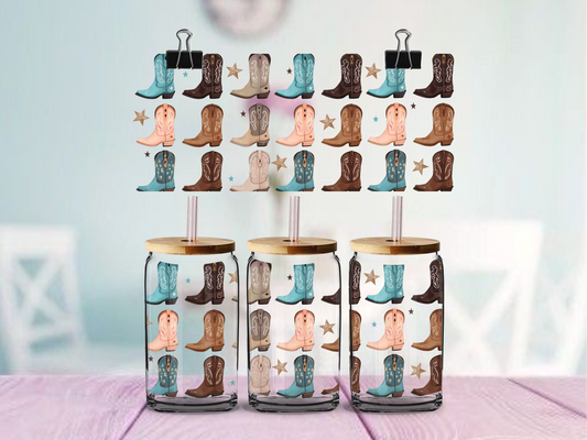 All the Boots | UV DTF Wrap for Cups | Ready to Apply Permanent