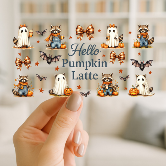 Hello Pumpkin | UV DTF Wrap for Cups | Ready to Apply Permanent