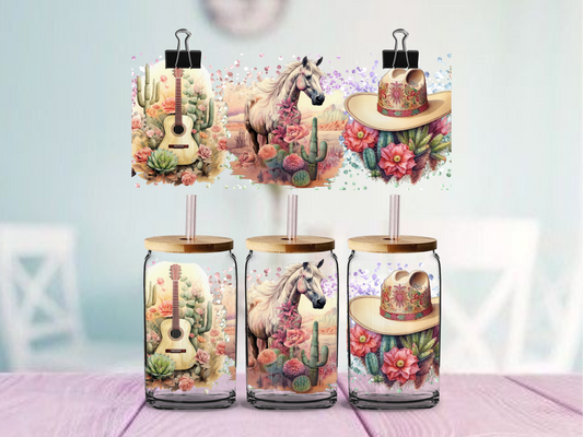 Horse Boho | UV DTF Wrap for Cups | Ready to Apply Permanent