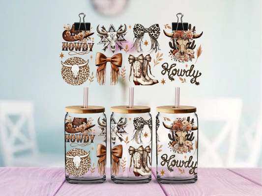 Western Boho Collection | UV DTF Wrap for Cups | Ready to Apply Permanent