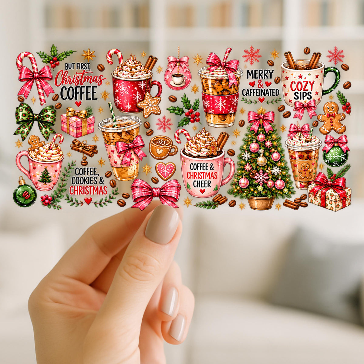 Christmas Mystery Bundle 16oz Cup Wrap | UV DTF Transfer (9.5in x 4.75in)