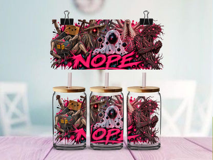 Gamers Nightmare NOPE Gaming Fantasy Design | 16oz Glass Can Wrap | Ready to Apply