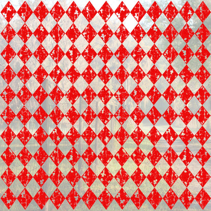 Diamond Patterns Red and Black UVDTF Elements Sheet | Tumbler Elements |  Red and Black Diamond Sheets (10"x10")