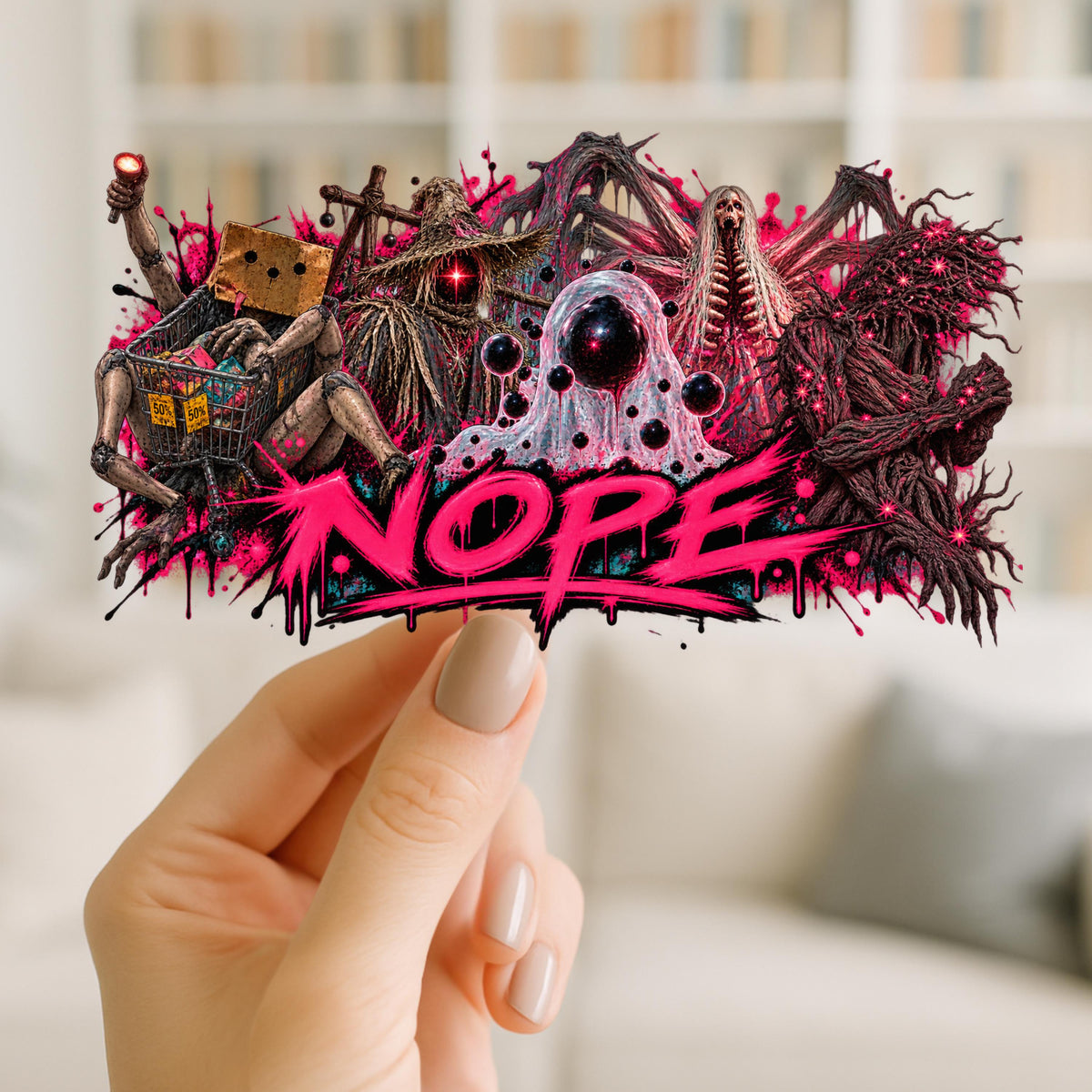 Gamers Nightmare NOPE Gaming Fantasy Design | 16oz Glass Can Wrap | Ready to Apply
