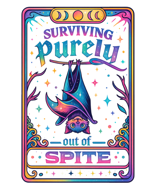Out of Spite | UV DTF Decal | Waterproof, Permanent Transfer