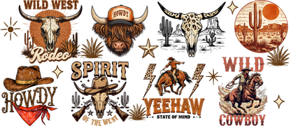 Western Collection | UV DTF Wrap for Cups | Ready to Apply Permanent